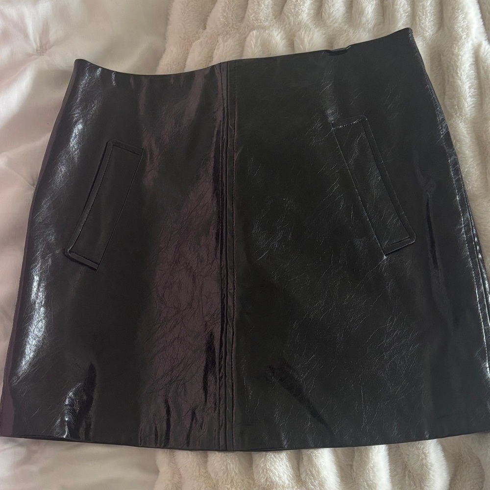 Mango Black Leather Mini Skirt
- never worn